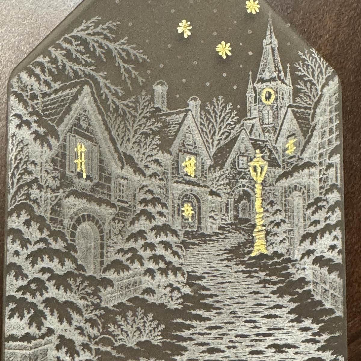 The Clocktower Village — Hand-Painted Acrylic Ornament