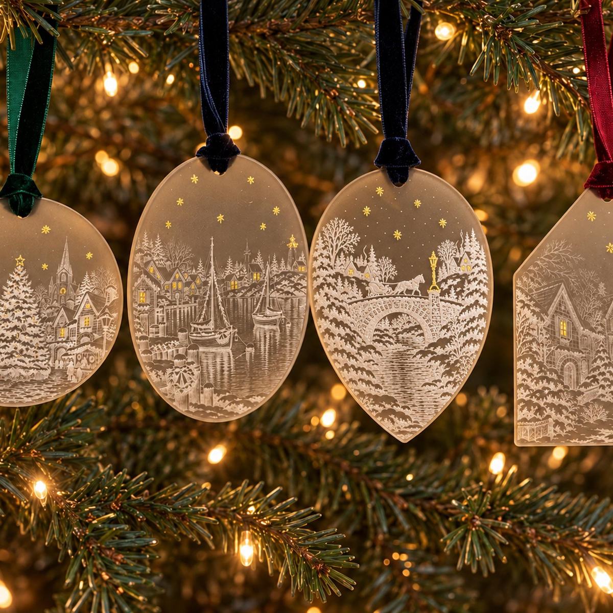 The Winter Village Collection — Hand-Painted Acrylic Ornament